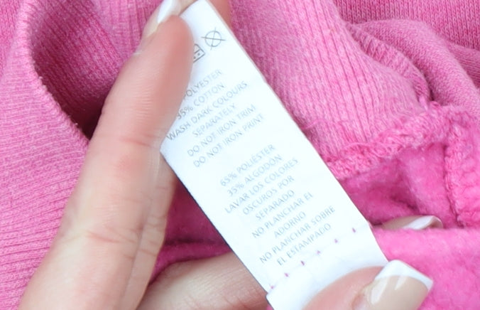 Atmosphere Womens Pink Cotton Blend Pullover Sweatshirt Size 12