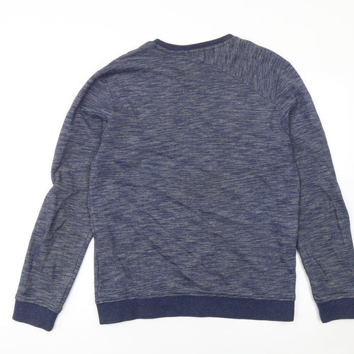 Volcom Men's Blue Knit Crew Neck Pullover Sweatshirt Size S