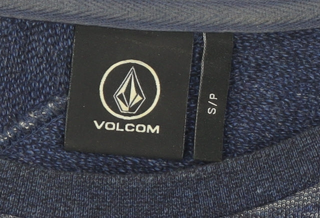Volcom Men's Blue Knit Crew Neck Pullover Sweatshirt Size S