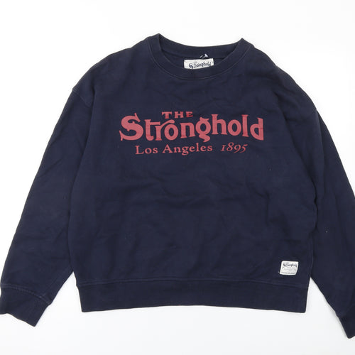 The Stronghold Men’s Navy Blue Pullover Sweatshirt Medium