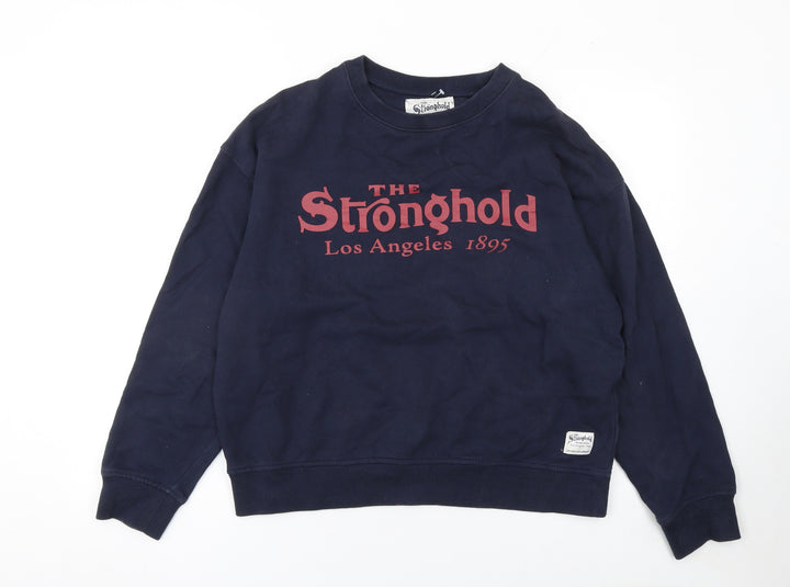 The Stronghold Men’s Navy Blue Pullover Sweatshirt Medium