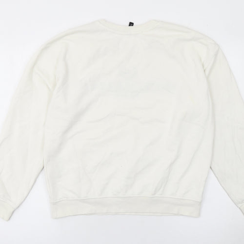 H&M Divided Women White Montmartre Paris Pullover Sweatshirt S