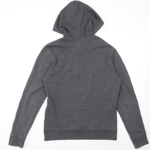 Champion Men’s Grey Pullover Hoodie S Regular Fit Logo Sweatshirt