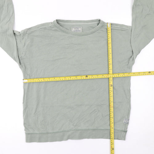 Fat Face Women’s Green Cotton Crew Neck Pullover Sweatshirt UK 8