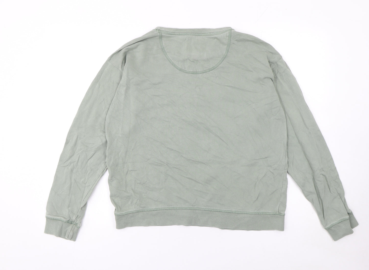 Fat Face Women’s Green Cotton Crew Neck Pullover Sweatshirt UK 8