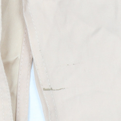 iBlues Women Beige Long Trench Coat Size 10 Viscose Blend Classic Style