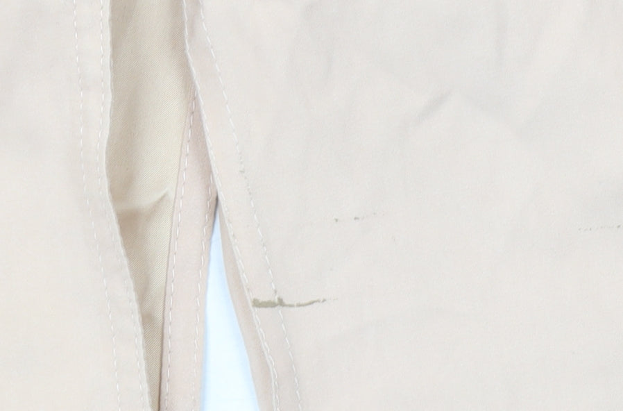 iBlues Women Beige Long Trench Coat Size 10 Viscose Blend Classic Style