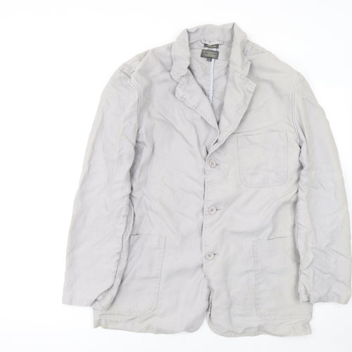 Temerit Women Beige Linen Sport Coat L Lightweight Single Breasted