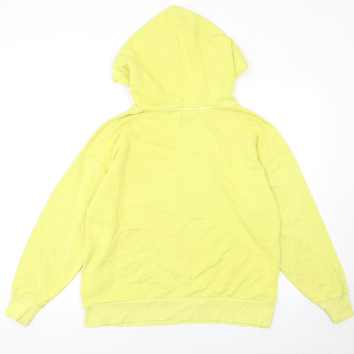 GAP Women Yellow Pullover Hoodie Small Cotton Blend Sweatshirt