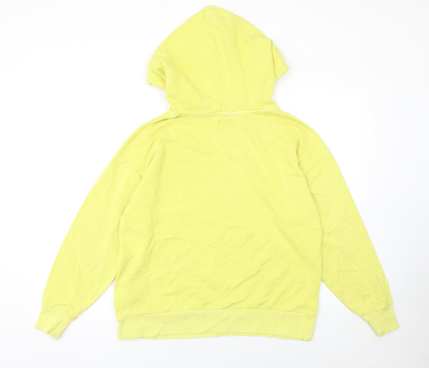 GAP Women Yellow Pullover Hoodie Small Cotton Blend Sweatshirt