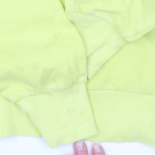 GAP Women Yellow Pullover Hoodie Small Cotton Blend Sweatshirt