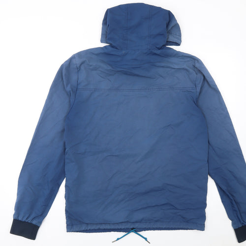 Original Penguin Men's Blue Hooded Windbreaker Jacket Size M