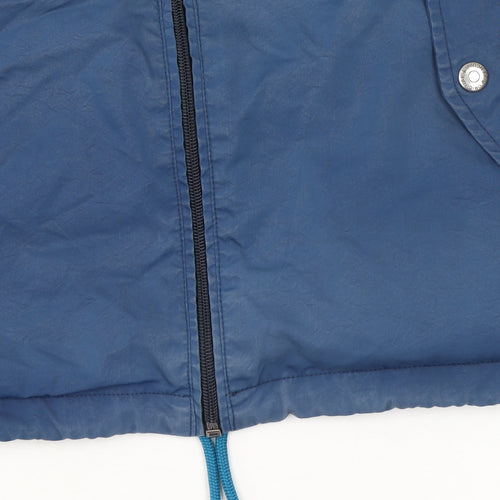 Original Penguin Men's Blue Hooded Windbreaker Jacket Size M