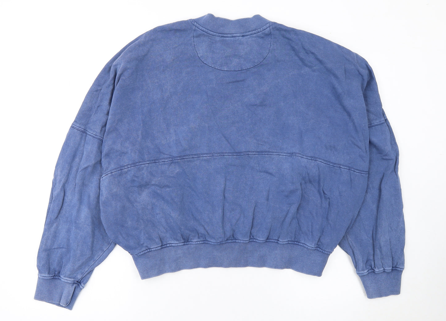 Rising Women's Blue Full Zip Cotton Sweatshirt L/XL Casual Relaxed Fit