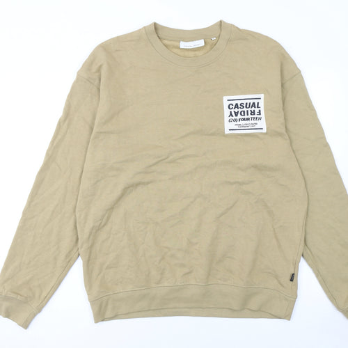 Casual Friday Men's Beige XL Pullover Sweatshirt Crew Neck