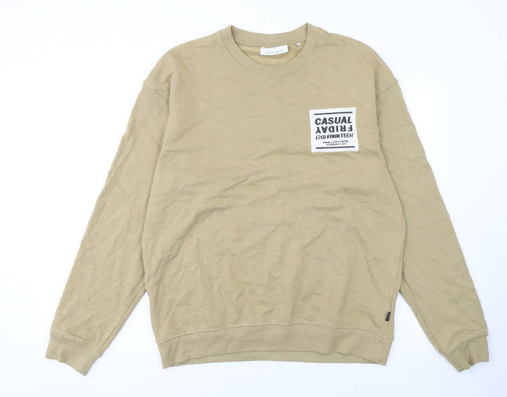 Casual Friday Men's Beige XL Pullover Sweatshirt Crew Neck