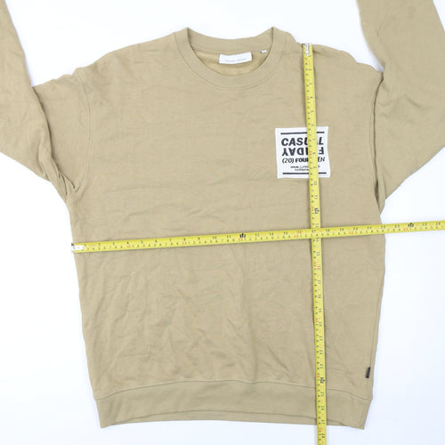 Casual Friday Men's Beige XL Pullover Sweatshirt Crew Neck