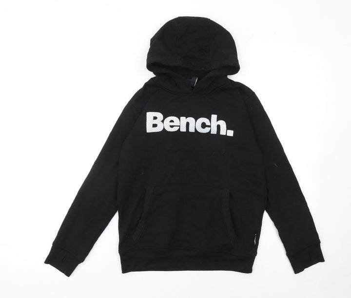 Bench Boys Black Pullover Hoodie 9-10 Years Hooded Sweatshirt