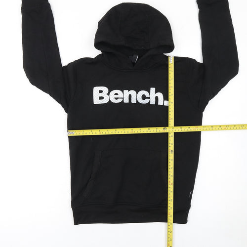 Bench Boys Black Pullover Hoodie 9-10 Years Hooded Sweatshirt