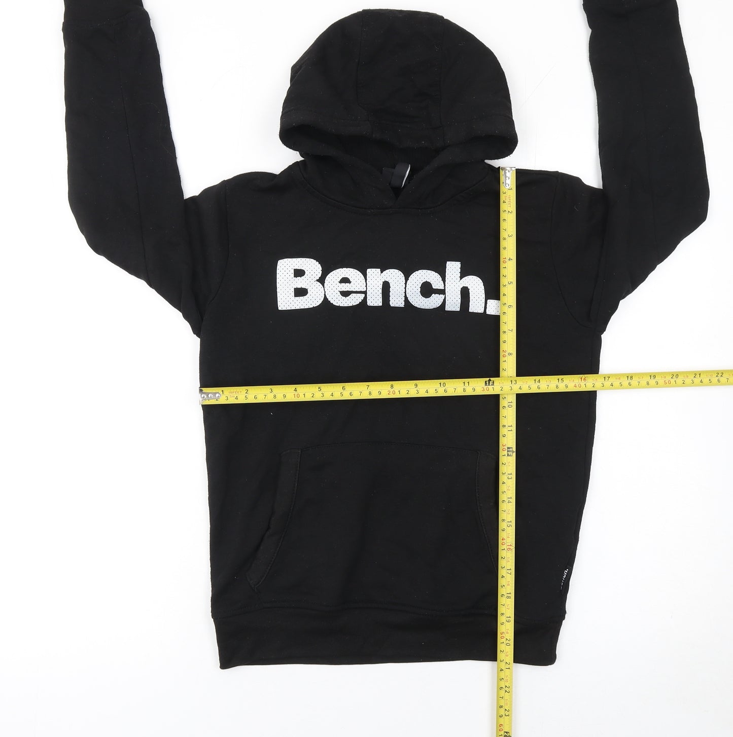 Bench Boys Black Pullover Hoodie 9-10 Years Hooded Sweatshirt