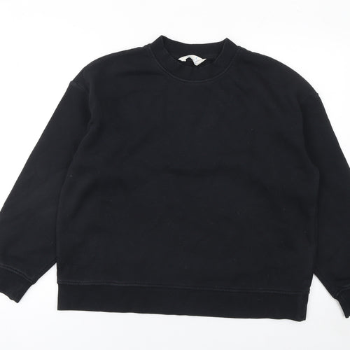 Primark Women Black Small Pullover Sweatshirt Crew Neck Long Sleeve