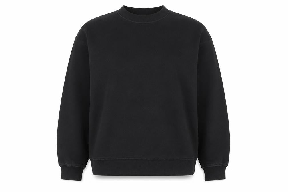 Front view of Primark Women Black Small Pullover Sweatshirt Crew Neck Long Sleeve