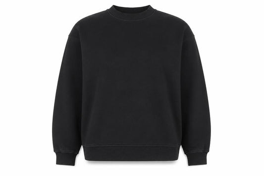 Front view of Primark Women Black Small Pullover Sweatshirt Crew Neck Long Sleeve