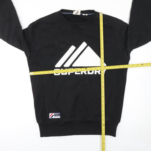 Superdry Men’s Black Crew Neck Pullover Sweatshirt Size S