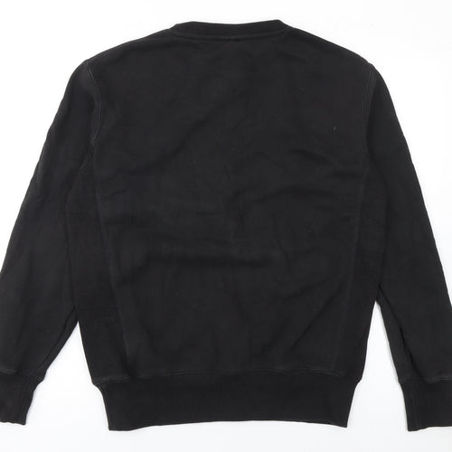Superdry Men’s Black Crew Neck Pullover Sweatshirt Size S