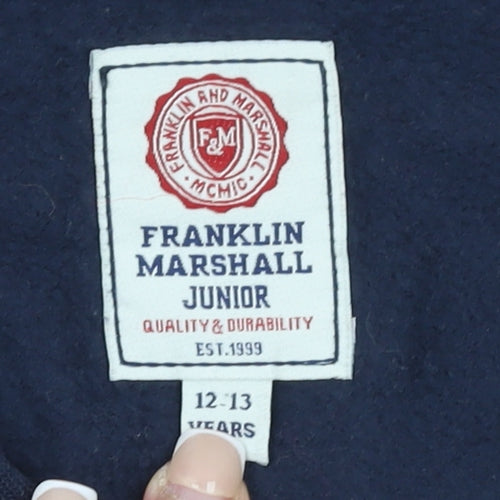Franklin & Marshall Boys Blue Full Zip Hoodie 12-13 Years
