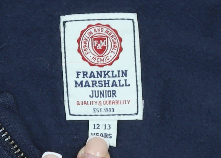 Franklin & Marshall Boys Blue Full Zip Hoodie 12-13 Years