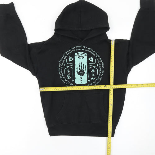 Club Classic Boys Black Pullover Hoodie 5-6 Years Graphic Fleece Sweatshirt