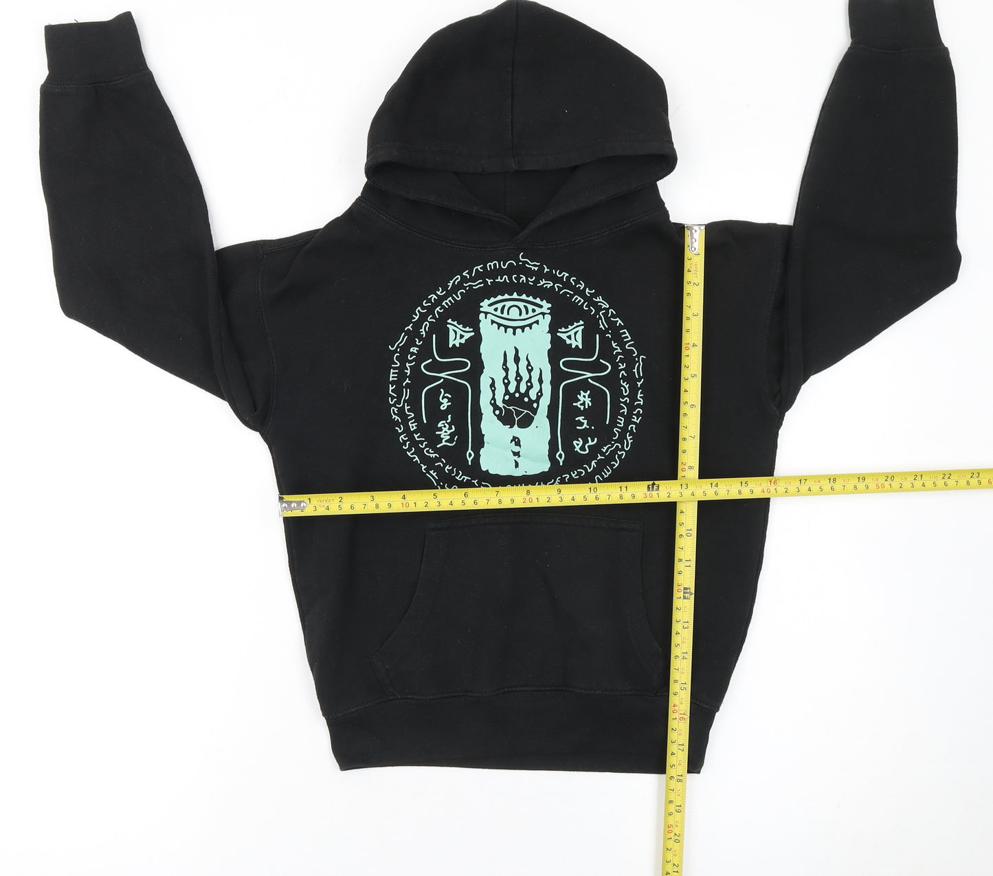 Club Classic Boys Black Pullover Hoodie 5-6 Years Graphic Fleece Sweatshirt