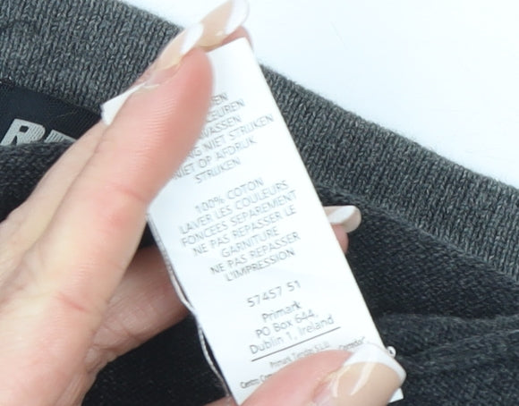 Rebel Boys Dark Grey Cotton Cardigan 152cm Button-Up V-Neck Jumper