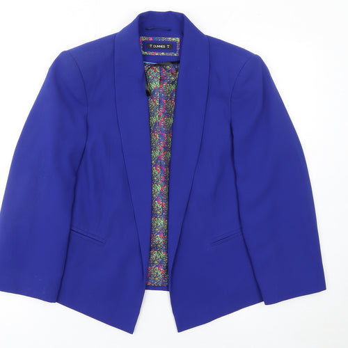 Dunnes Women Blue Blazer Jacket Size 16 Single Breasted Lined