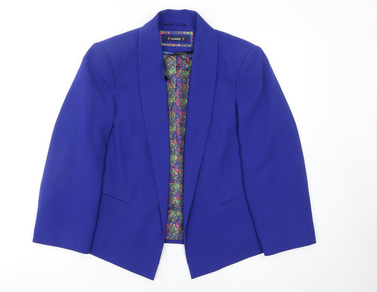 Dunnes Women Blue Blazer Jacket Size 16 Single Breasted Lined