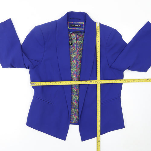 Dunnes Women Blue Blazer Jacket Size 16 Single Breasted Lined