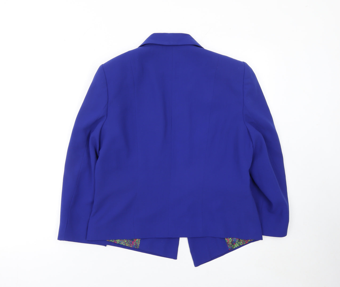 Dunnes Women Blue Blazer Jacket Size 16 Single Breasted Lined