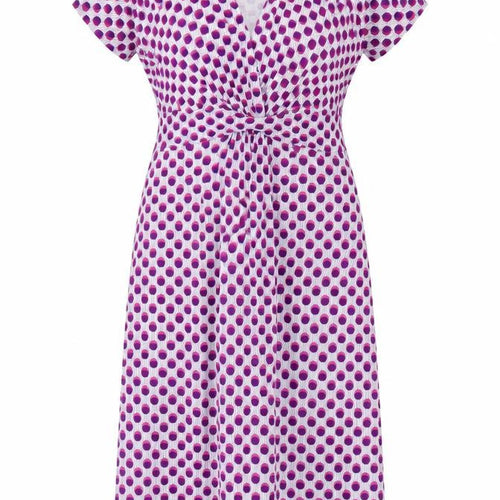 East Women Pink Polka Dot Stretch Shift Dress Size 10