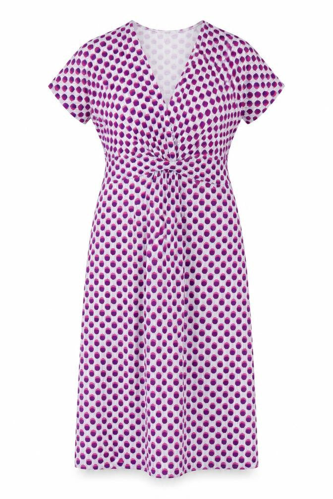 East Women Pink Polka Dot Stretch Shift Dress Size 10