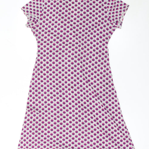 East Women Pink Polka Dot Stretch Shift Dress Size 10