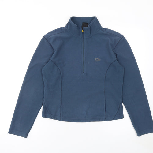 Lowe Alpine Women Blue 1/2 Zip Pullover Fleece Sweatshirt S