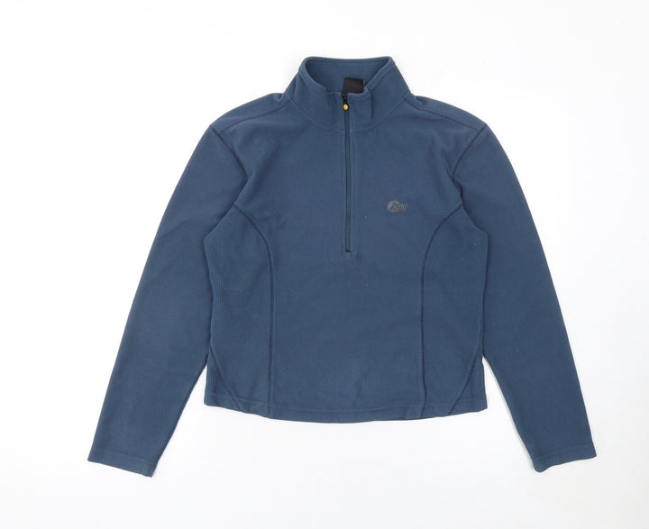 Lowe Alpine Women Blue 1/2 Zip Pullover Fleece Sweatshirt S