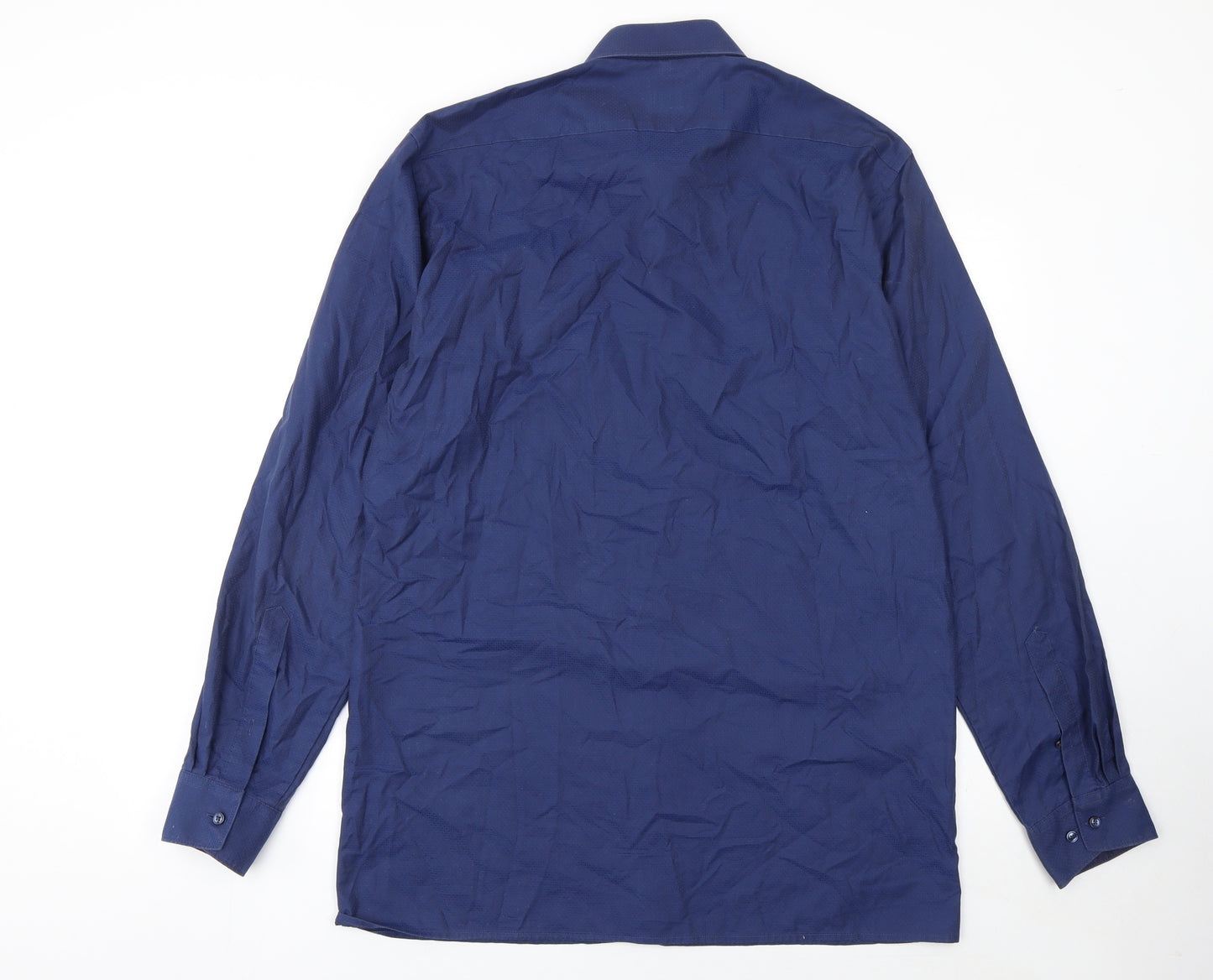 OLYMP Luxor Men’s Blue Modern Fit 16”/41cm Long Sleeve Cotton Formal Shirt