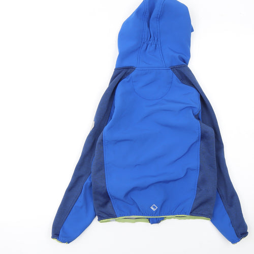 Regatta Boys Blue Softshell Hooded Full Zip Outdoor Jacket 9-10 Years