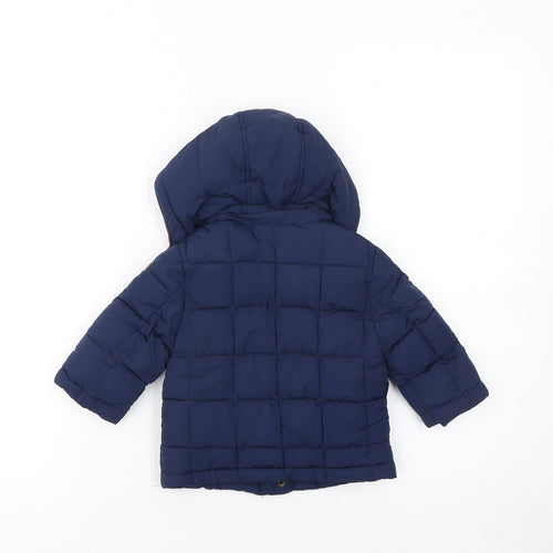 Mayoral Unisex Baby Blue 9-12 Months Hooded Puffer Jacket