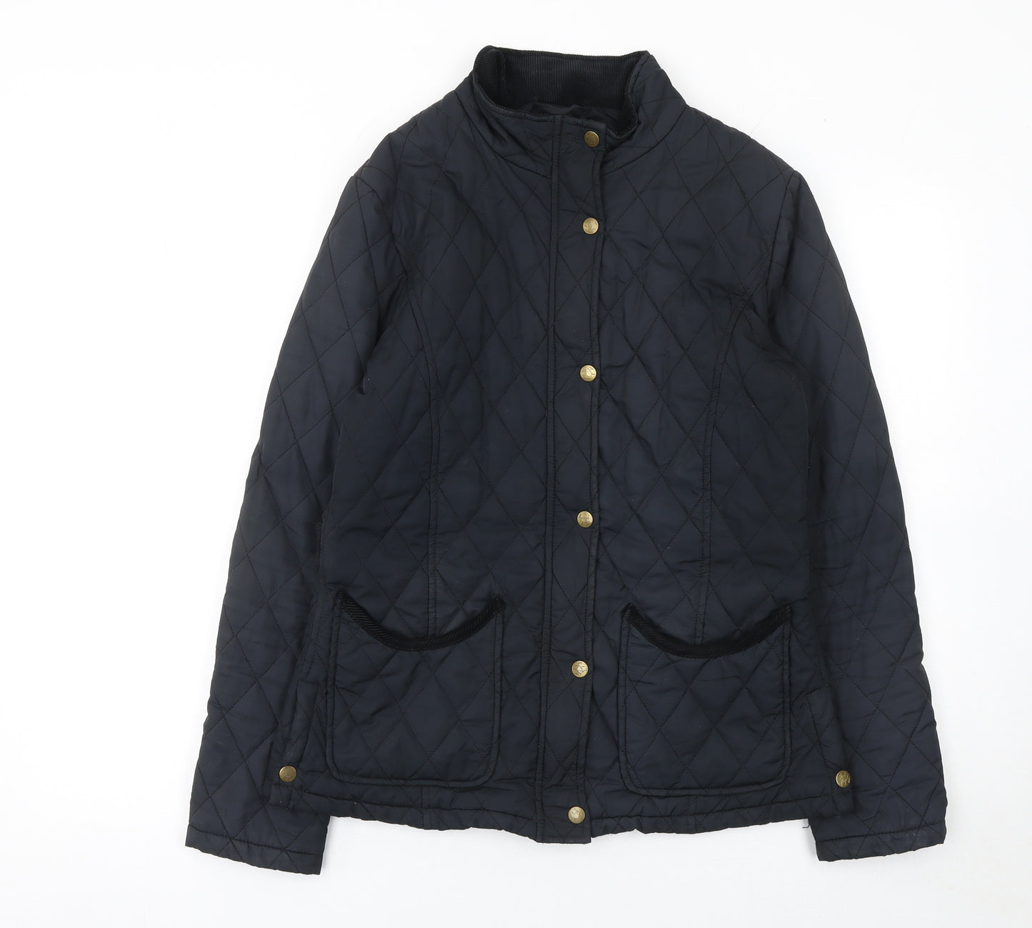 Jack Murphy Womens Black Quilted Jacket Size 10 Regular Padded Coat