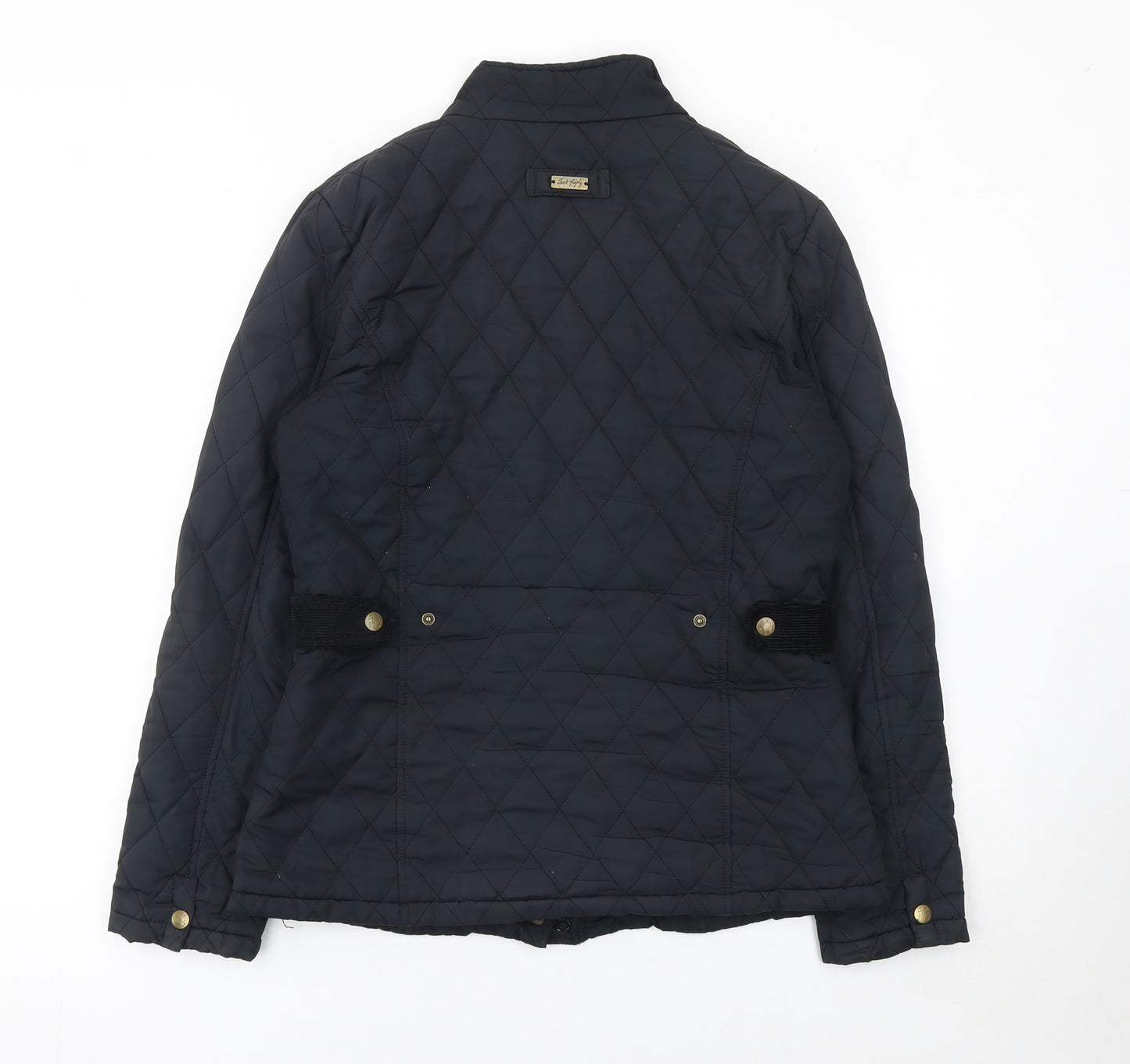 Jack Murphy Womens Black Quilted Jacket Size 10 Regular Padded Coat