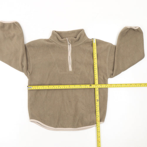 George Boys Beige Fleece 1/4 Zip Pullover Sweatshirt 5-6 Years