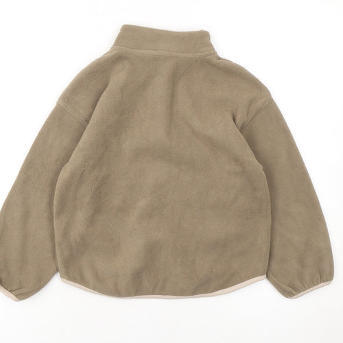 George Boys Beige Fleece 1/4 Zip Pullover Sweatshirt 5-6 Years